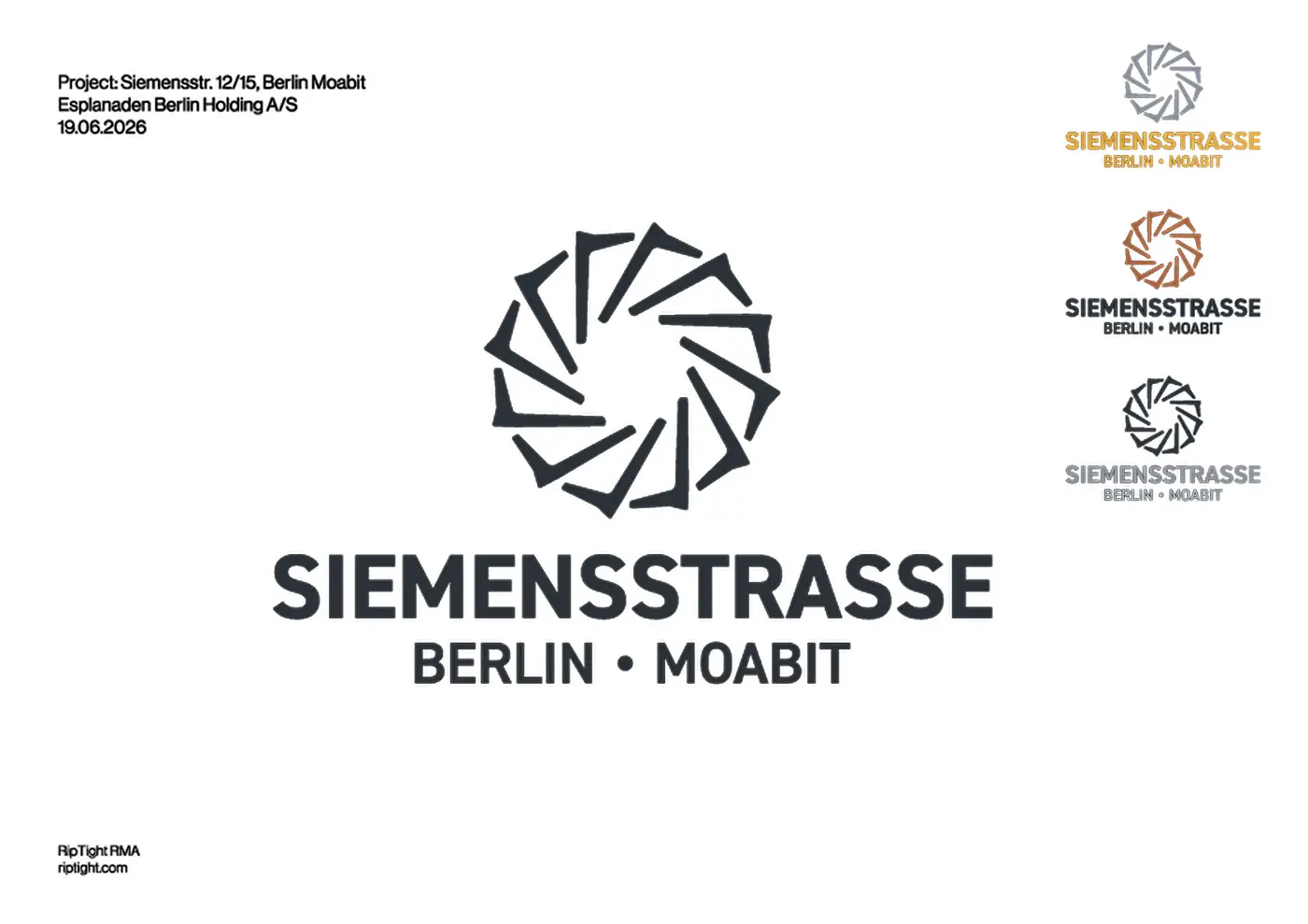 Siemensstraße — Berlin Moabit · Logo & CI Design